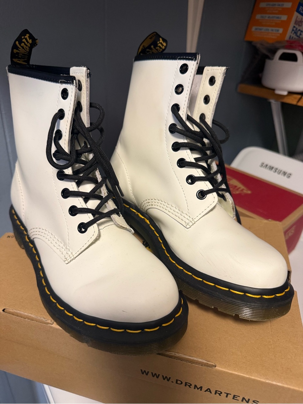 Doc Marten White Boots